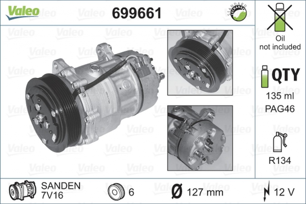Image_499993795 Compresor clima VW TRANSPORTER IV caroserie 70XA VALEO 699661 - imagine 1